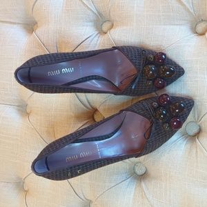Miu Miu Hounds Tooth Pumps